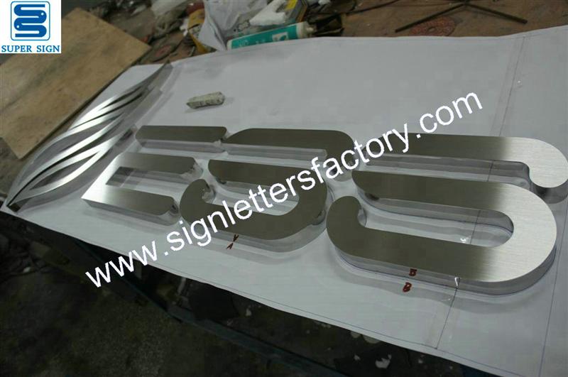 Stainless Steel Letters | Fabricated brushed stainless steel letter sign