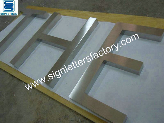 brushed stainless steel letters 01