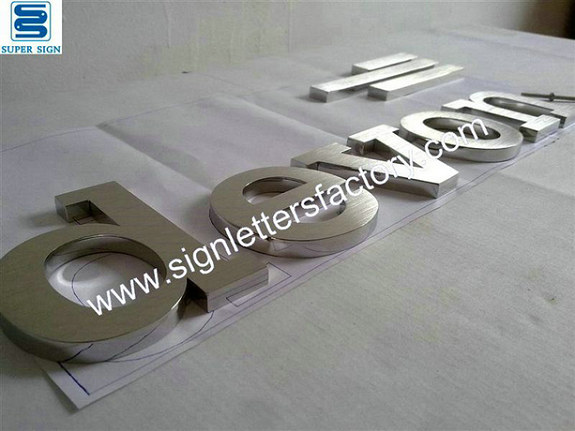 brushed stainless steel letters 09