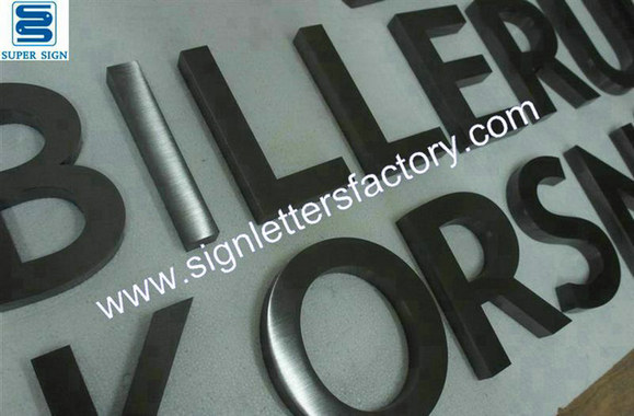 black brushed stainless steel letter 44
