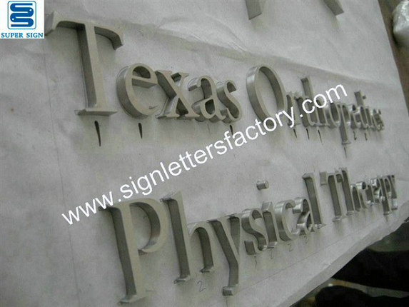 brushed-stainless steel corporate sign 45 