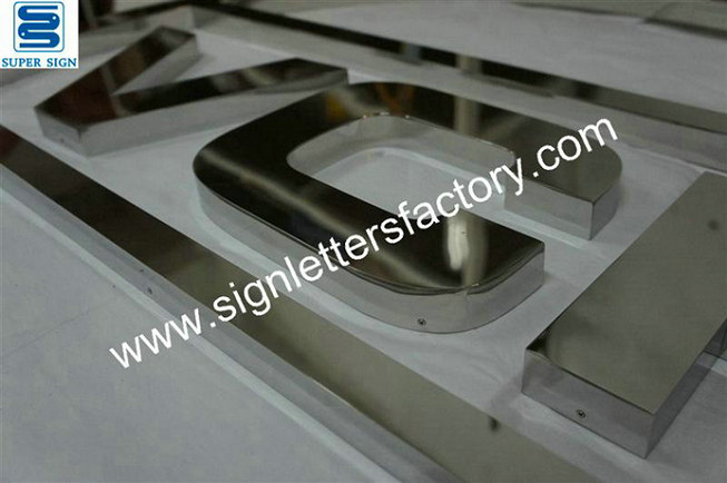 polished stainless steel signage 11