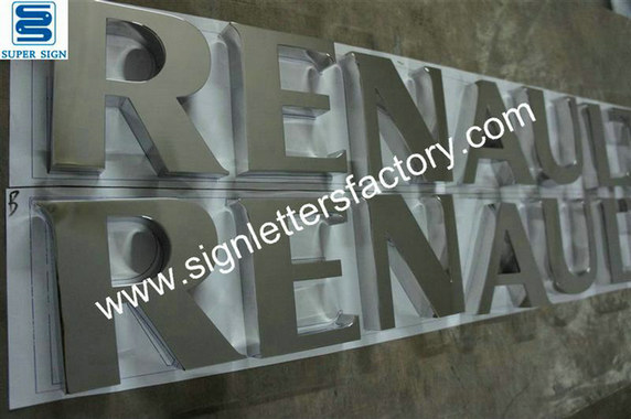 polished stainless steel auto sign letters 26