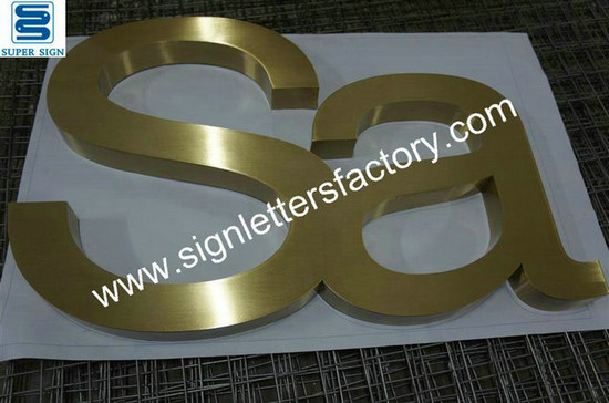 brushed brass letter signage 03