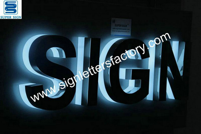 halo lit LED sign letters 18