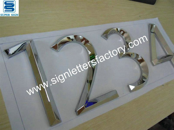 3D polished stainless steel letters and numbers 01