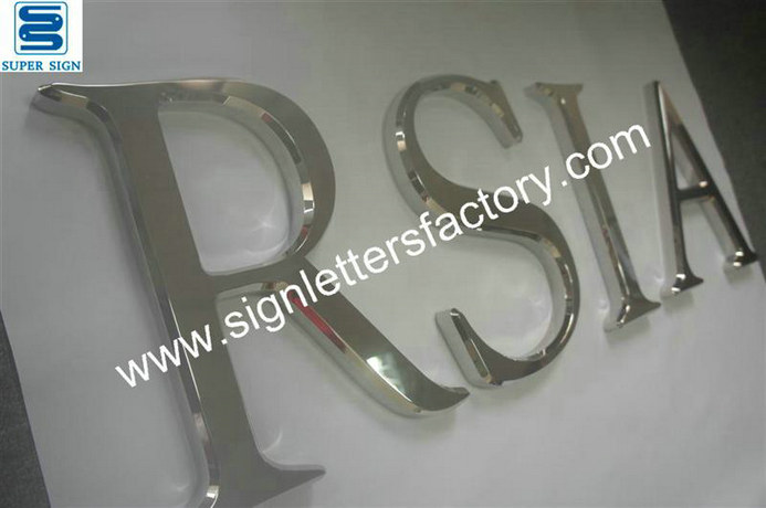 3D polished stainless steel letter sign 05