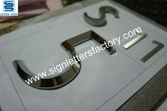 3D polished stainless steel lettering 06